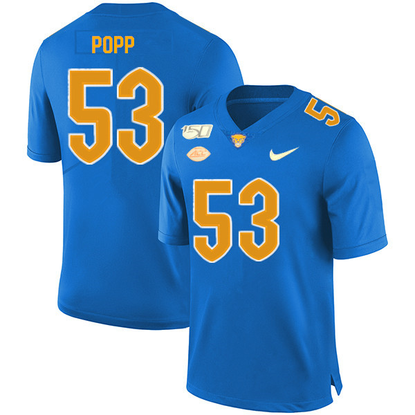 2019 Men #53 Brian Popp Pitt Panthers College Football Jerseys Sale-Royal